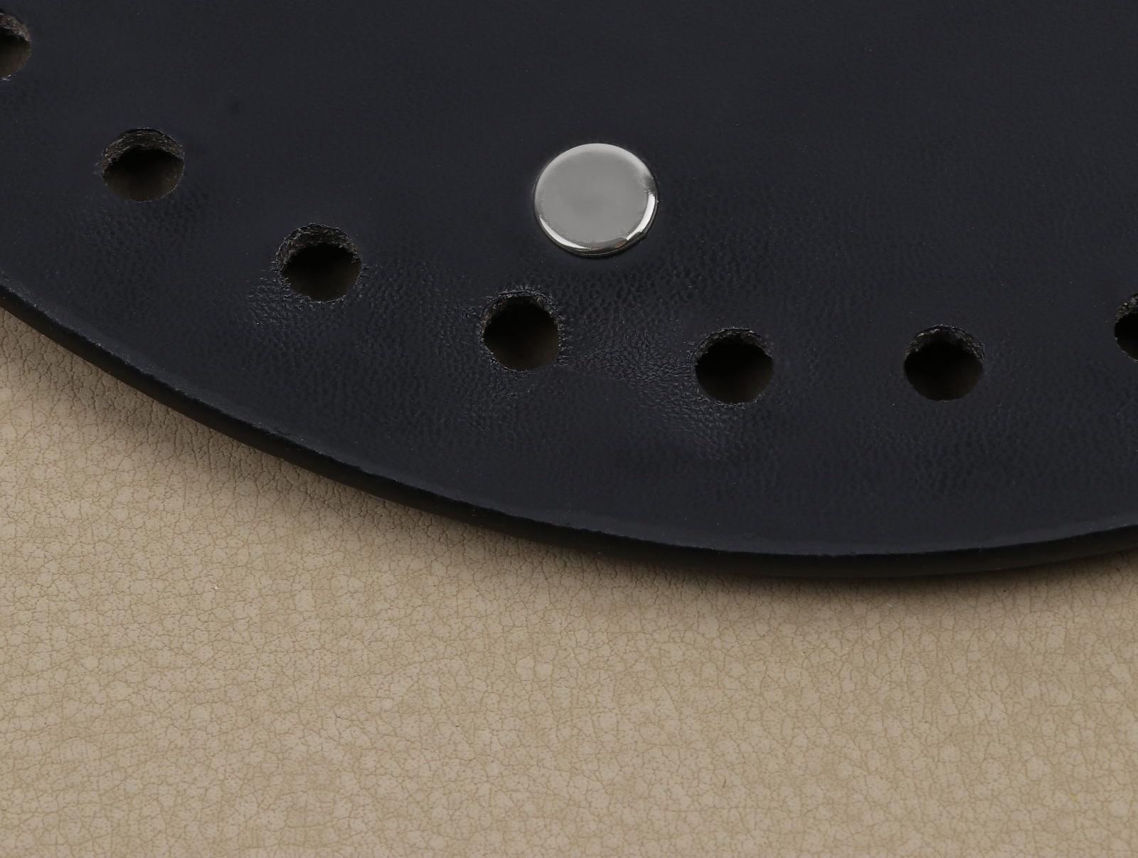 Донце для сумки, круглое, d = 18 см, цвет чёрный/серебряный