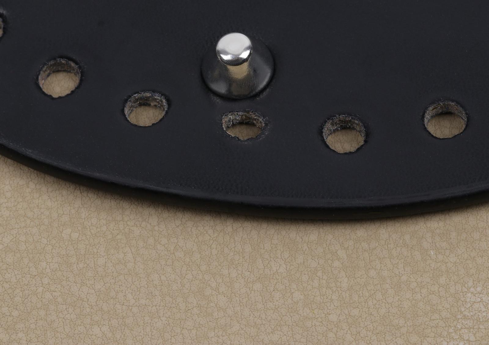 Донце для сумки, круглое, d = 18 см, цвет чёрный/серебряный