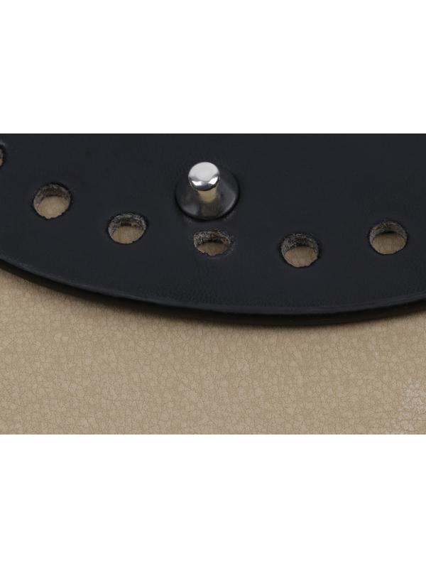 Донце для сумки, круглое, d = 18 см, цвет чёрный/серебряный