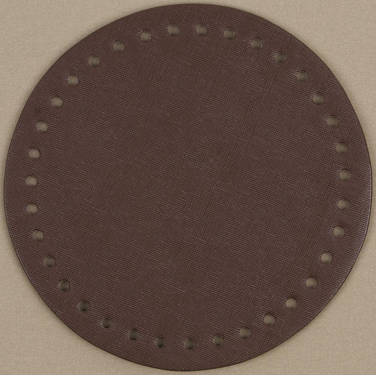 Донце для сумки, круглое, d = 18 см, цвет коричневый