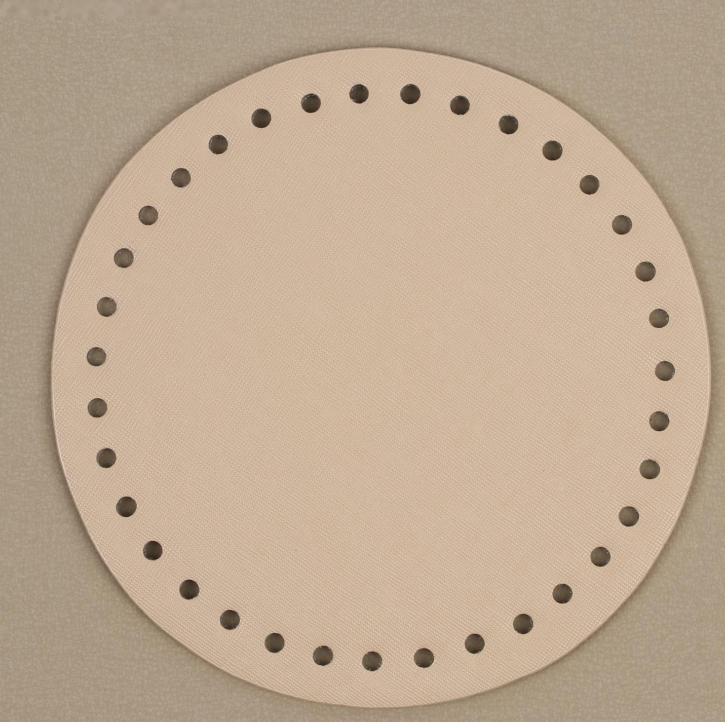 Донце для сумки, круглое, d = 18 см, цвет бежевый