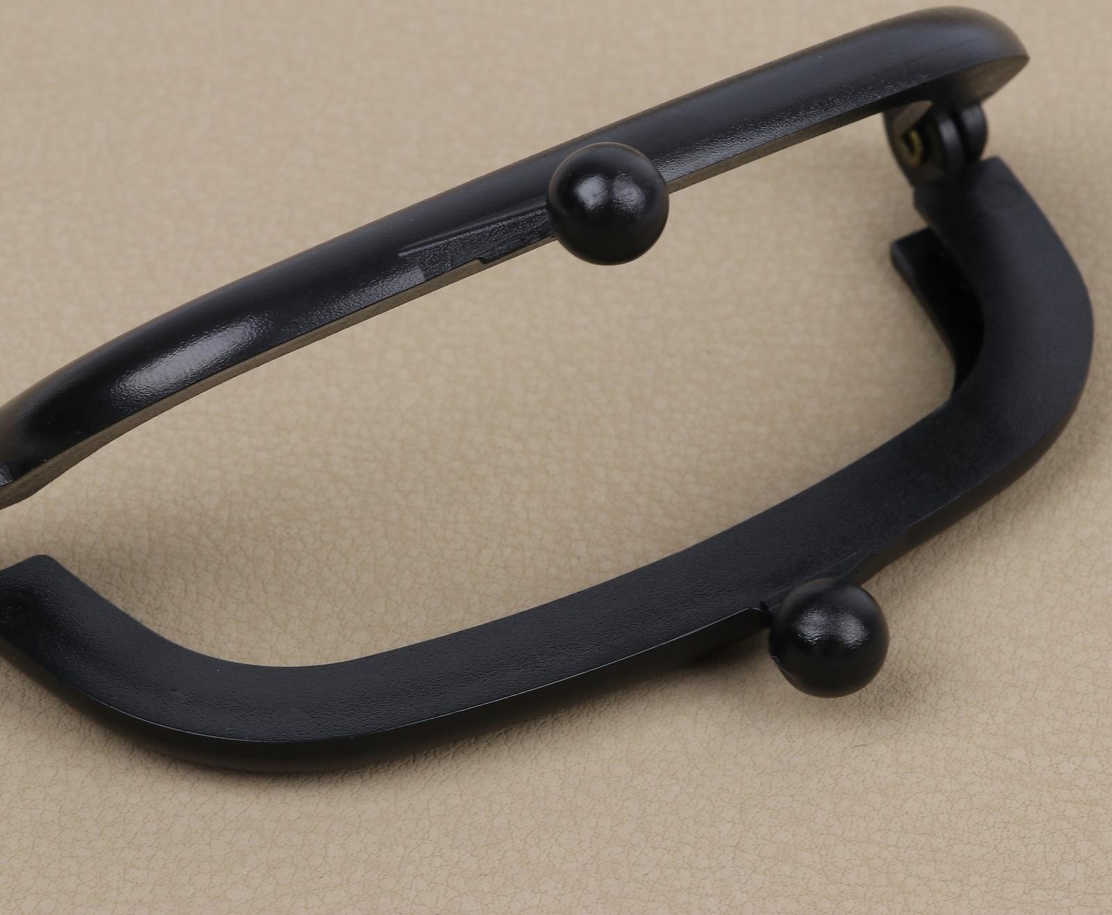 Фермуар пришивной, 9 × 5,5 см, цвет чёрный/антик