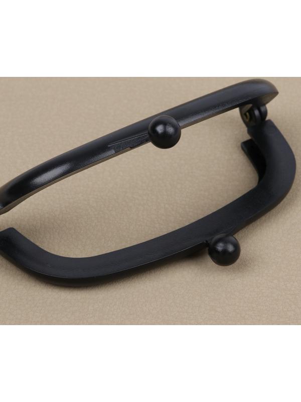 Фермуар пришивной, 9 × 5,5 см, цвет чёрный/антик