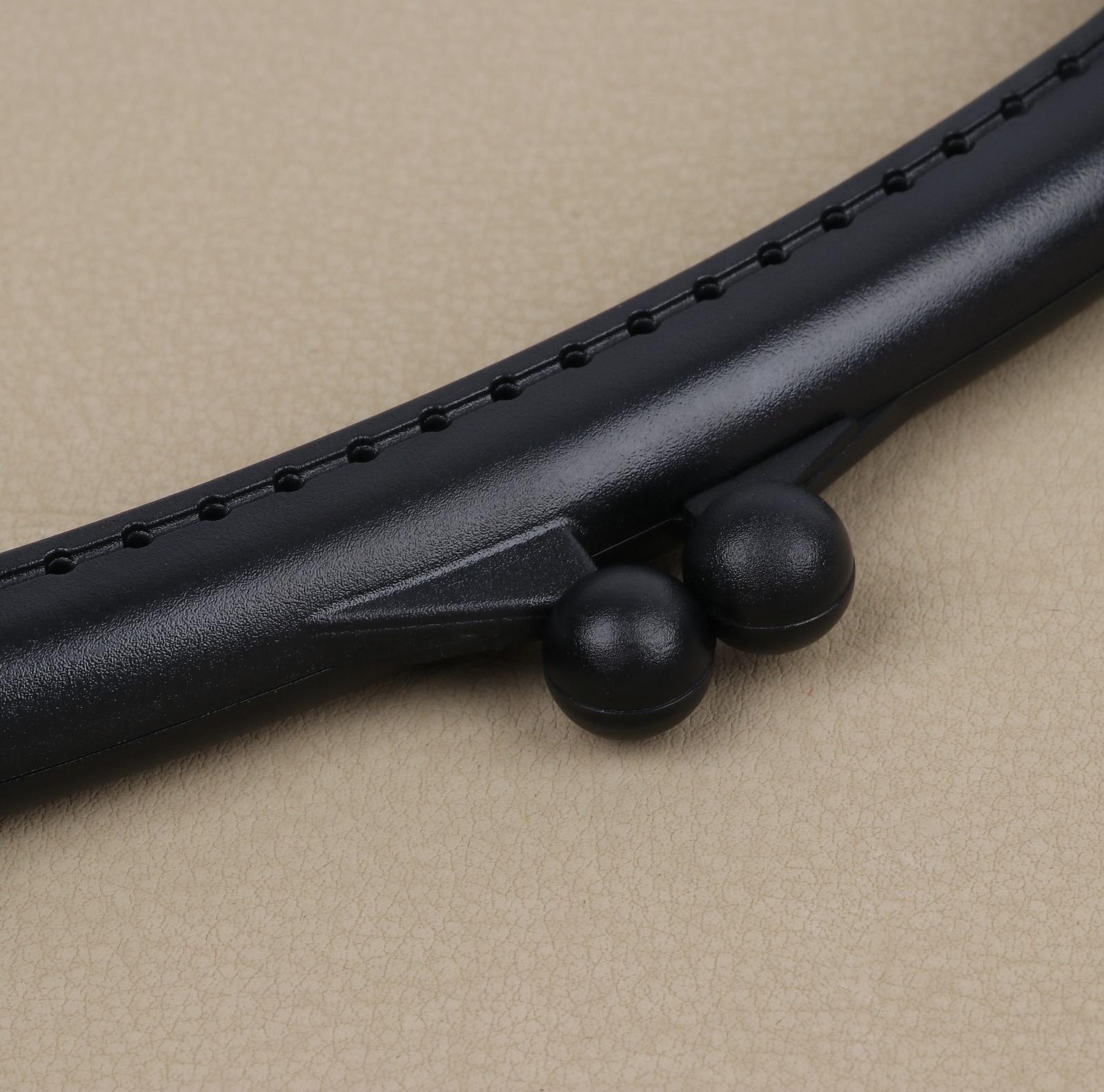 Фермуар пришивной, 16 × 7,5 см, цвет чёрный/антик