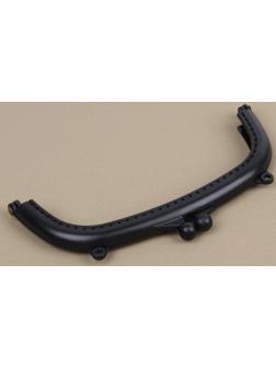 Фермуар пришивной, 16 × 7,5 см, цвет чёрный/антик