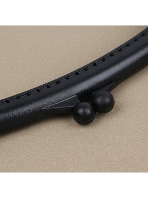 Фермуар пришивной, 16 × 7,5 см, цвет чёрный/антик