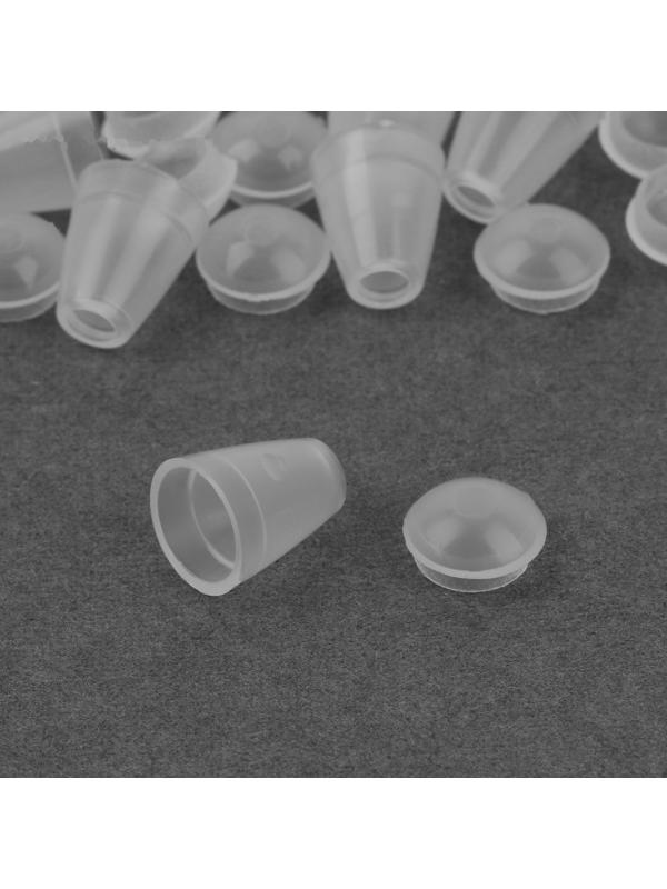 Наконечник для шнура, d = 4 мм, 17 × 12 мм, 100 шт, цвет прозрачный