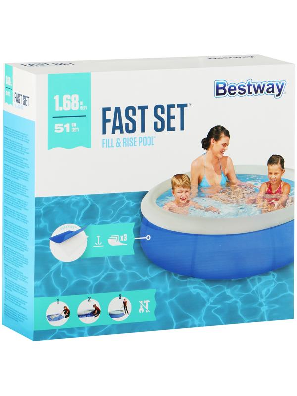 Бассейн надувной Bestway Fast Set, 168 x 51 см, 57405