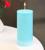 Свеча-цилиндр гладкая,5х10 см, пальмовый воск, бирюзовая, 6 ч