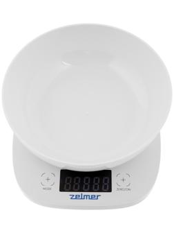 Весы кухонные Zelmer ZKS1460, электронные, до 5 кг, белые