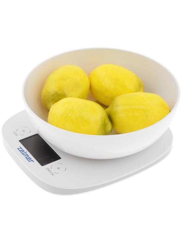 Весы кухонные Zelmer ZKS1460, электронные, до 5 кг, белые