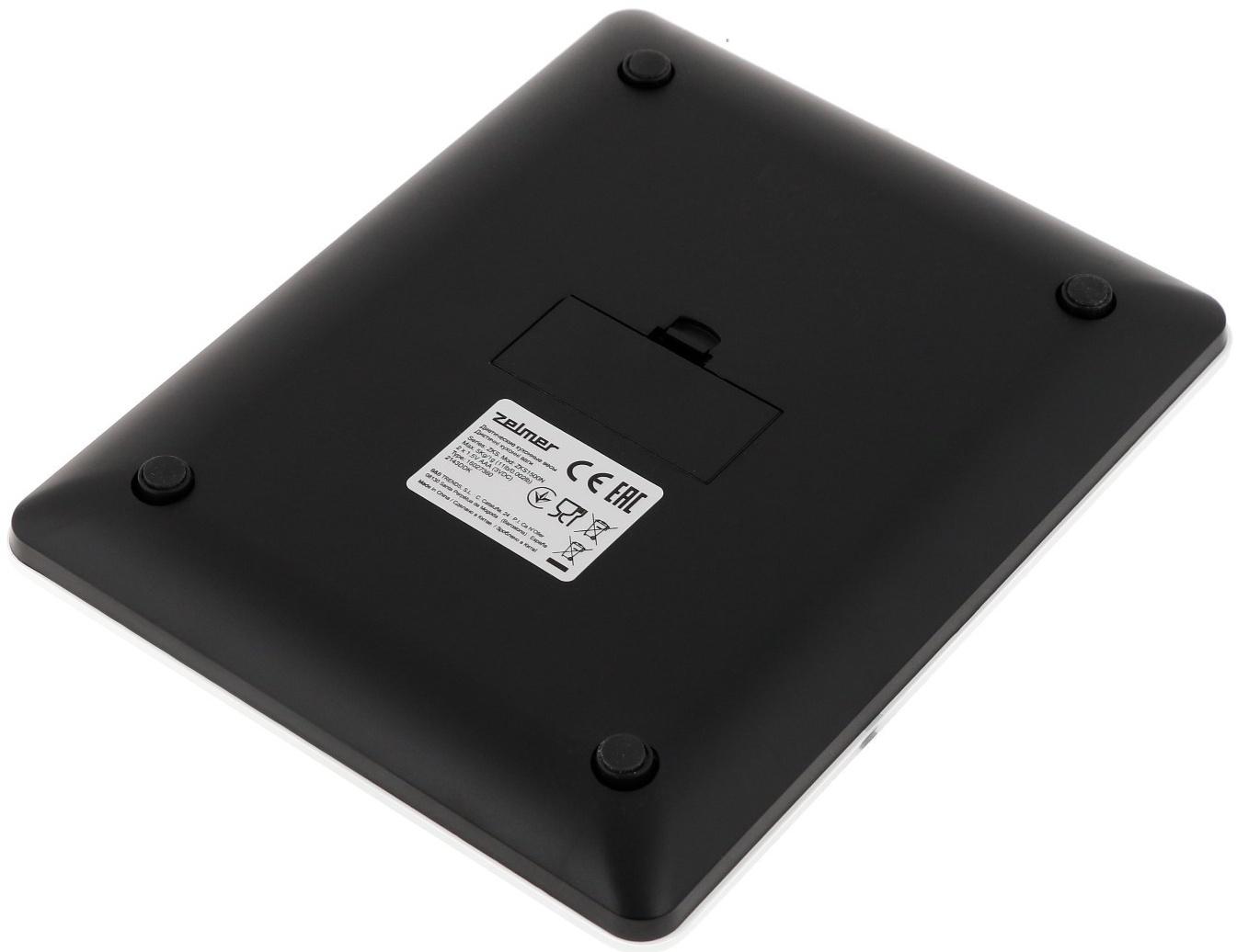 Весы кухонные Zelmer ZKS1500N, электронные, до 5 кг, серые