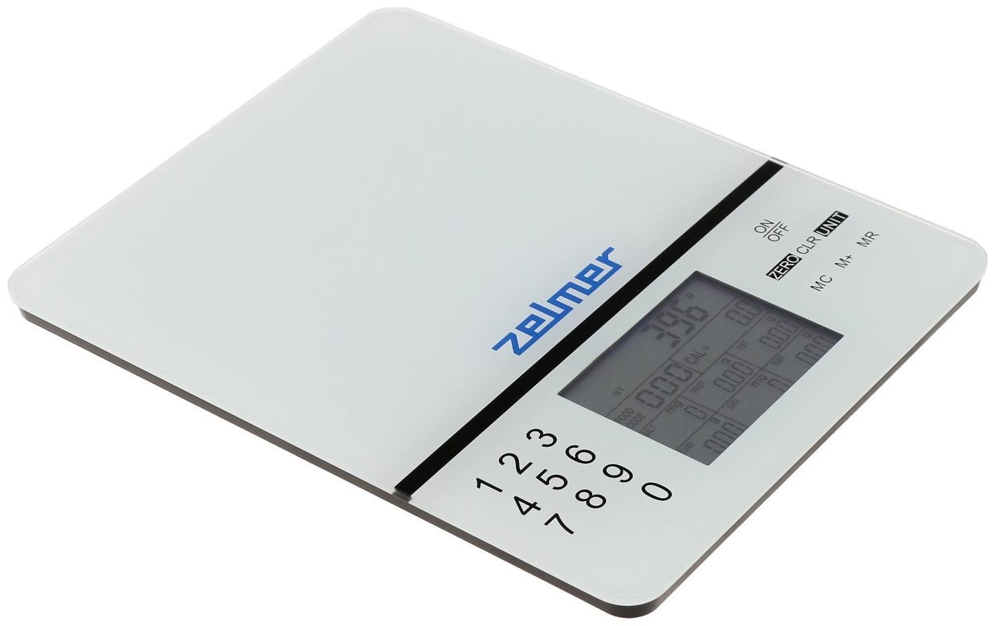 Весы кухонные Zelmer ZKS1500N, электронные, до 5 кг, серые