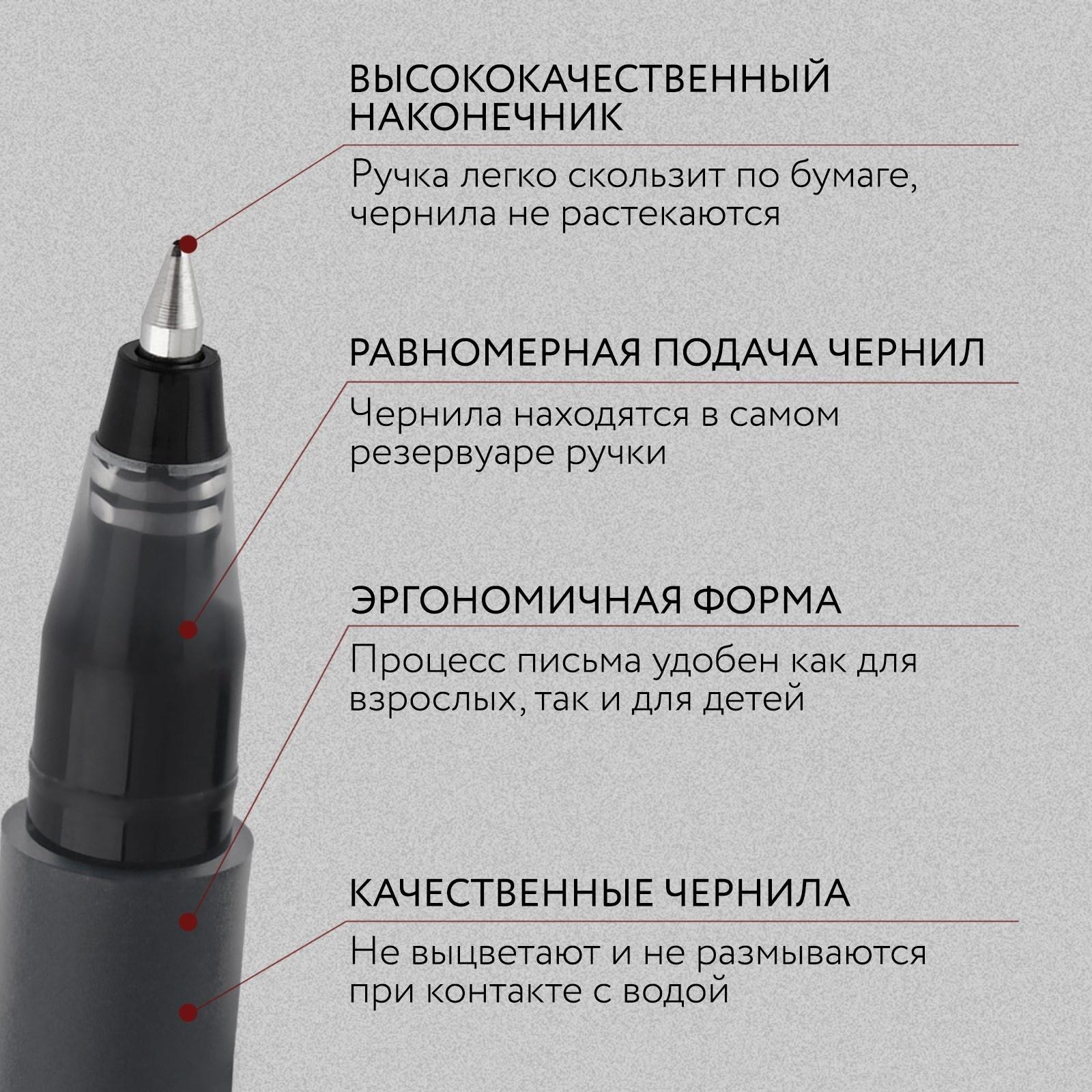 Ручки гелевые черная объемная паста, 0,5 мм «ArtFox»