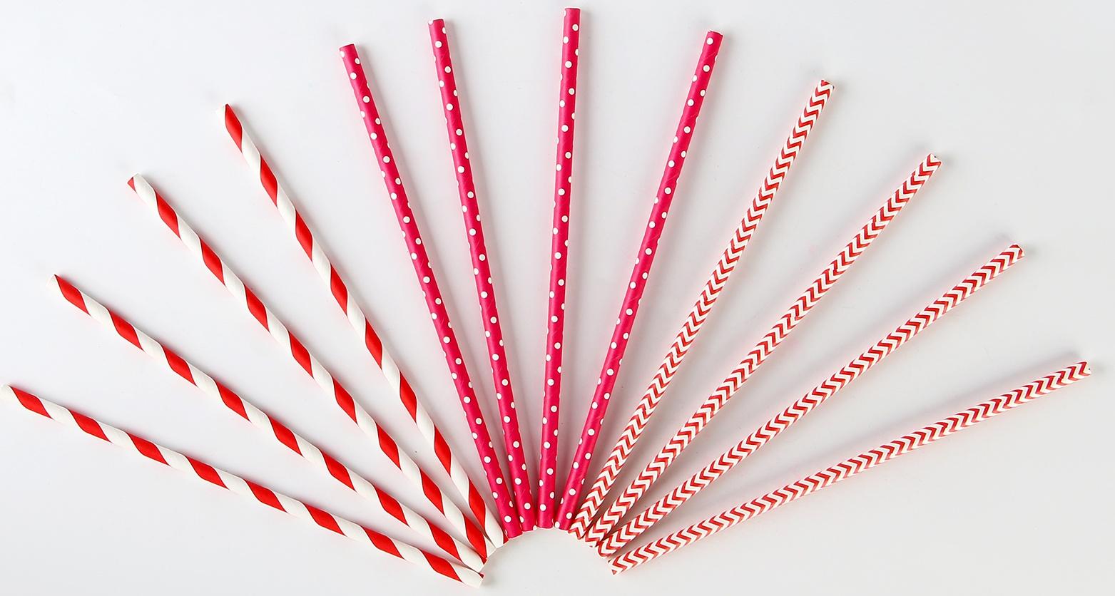 Трубочки бумажные 12 шт «Девочки»