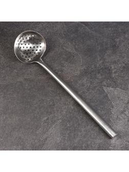 Шумовка для казана узбекская 49см, диаметр 12,5см, глубина 5,5см