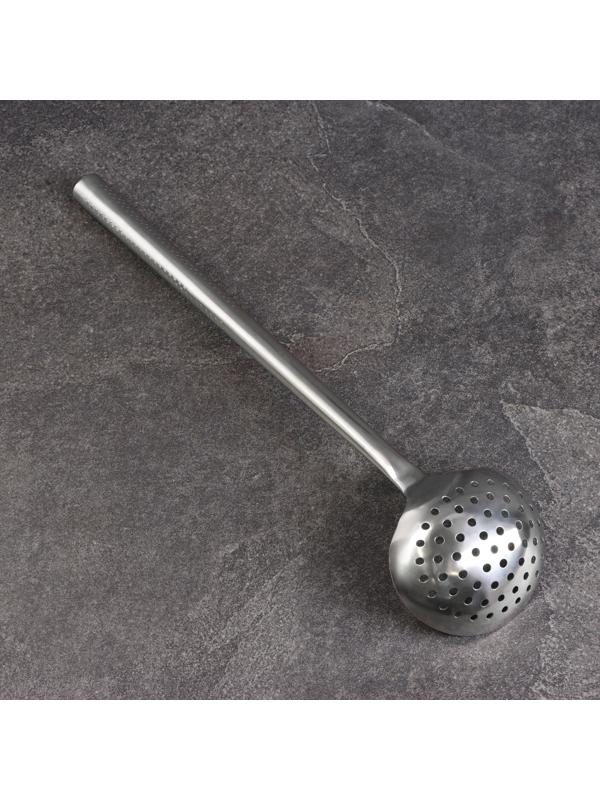 Шумовка для казана узбекская 49см, диаметр 12,5см, глубина 5,5см