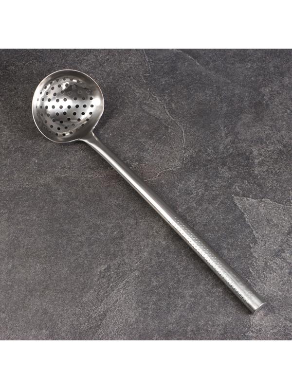 Шумовка для казана узбекская 49см, диаметр 12,5см, глубина 5,5см