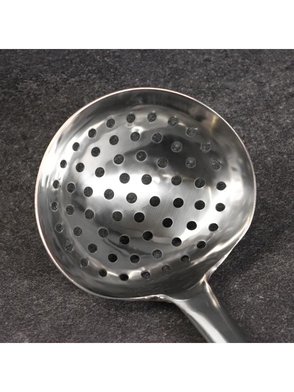 Шумовка для казана узбекская 49см, диаметр 12,5см, глубина 5,5см