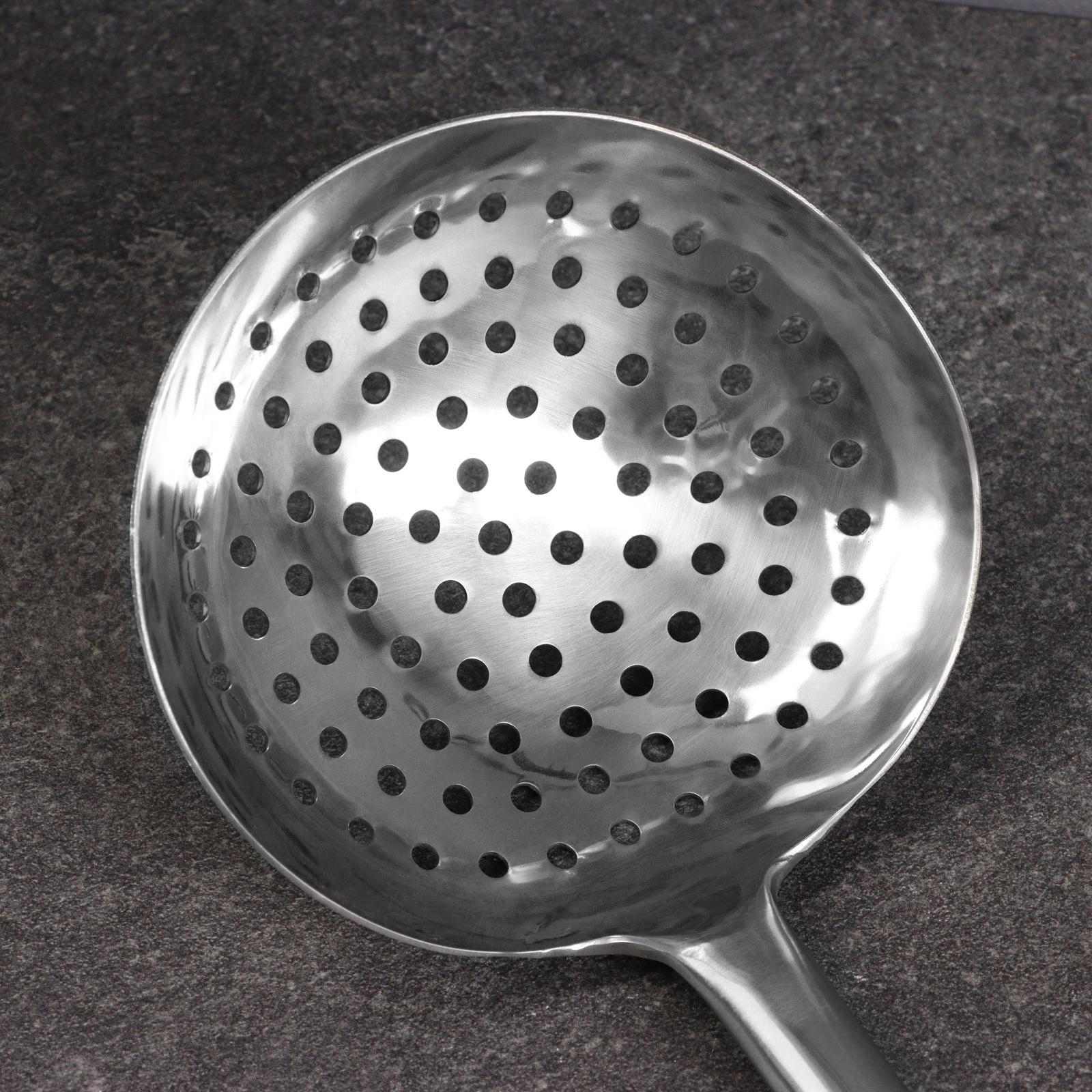 Шумовка для казана узбекская 54см, диаметр 18,5см, мет ручка