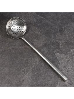 Шумовка для казана узбекская 54см, диаметр 18,5см, мет ручка