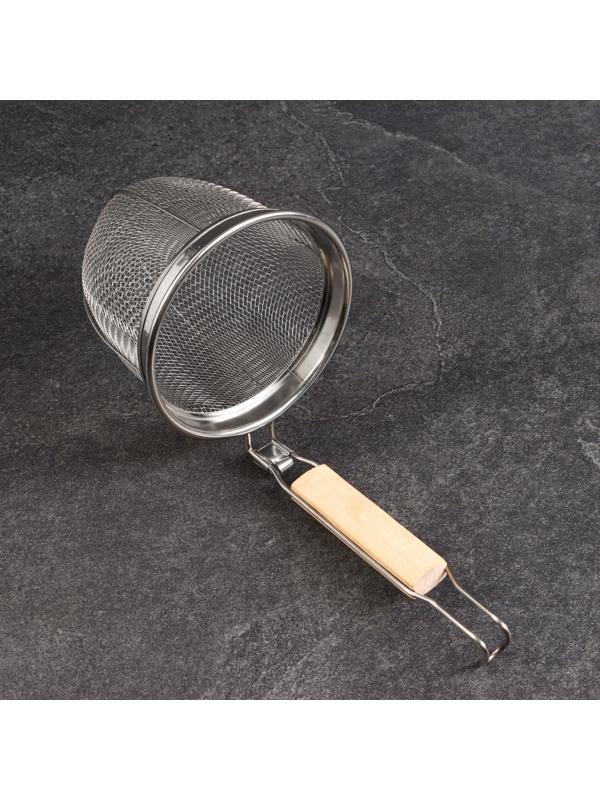 Корзинка для приготовления картошки фри, 34см, дерев ручка