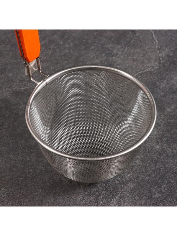 Корзинка для приготовления картошки фри, 25см, дерев ручка