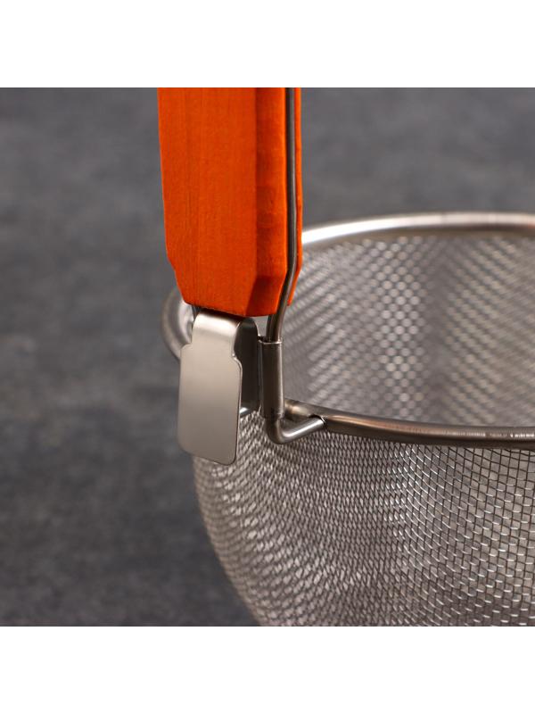 Корзинка для приготовления картошки фри, 25см, дерев ручка