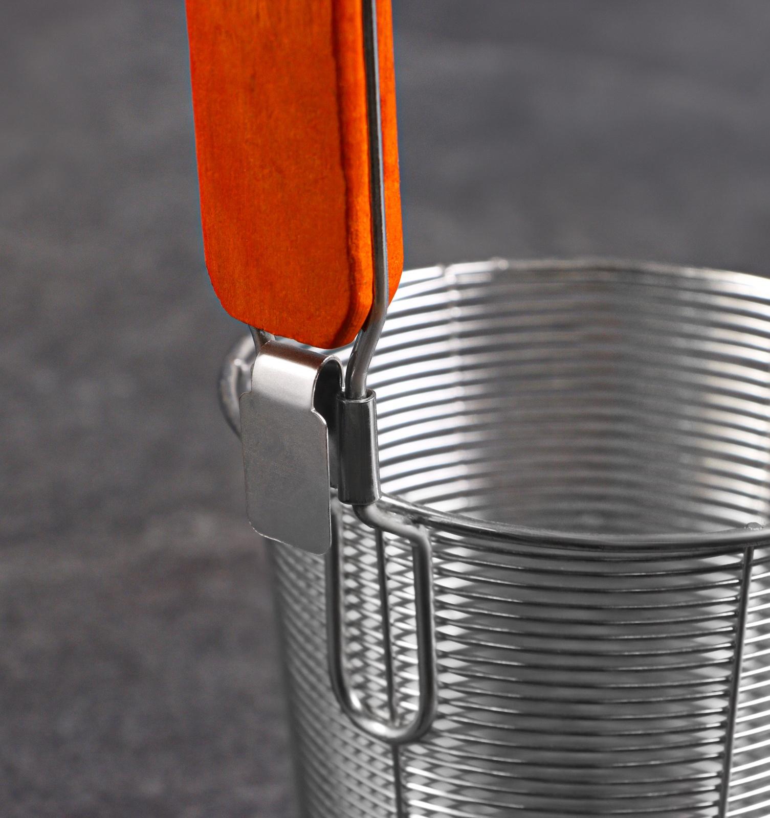 Корзинка для приготовления картошки фри, 31см, дерев ручка