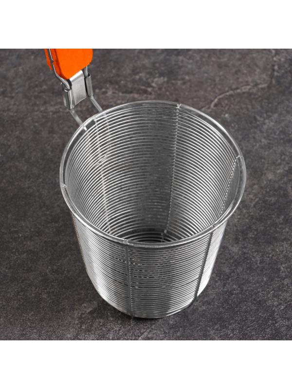 Корзинка для приготовления картошки фри, 31см, дерев ручка