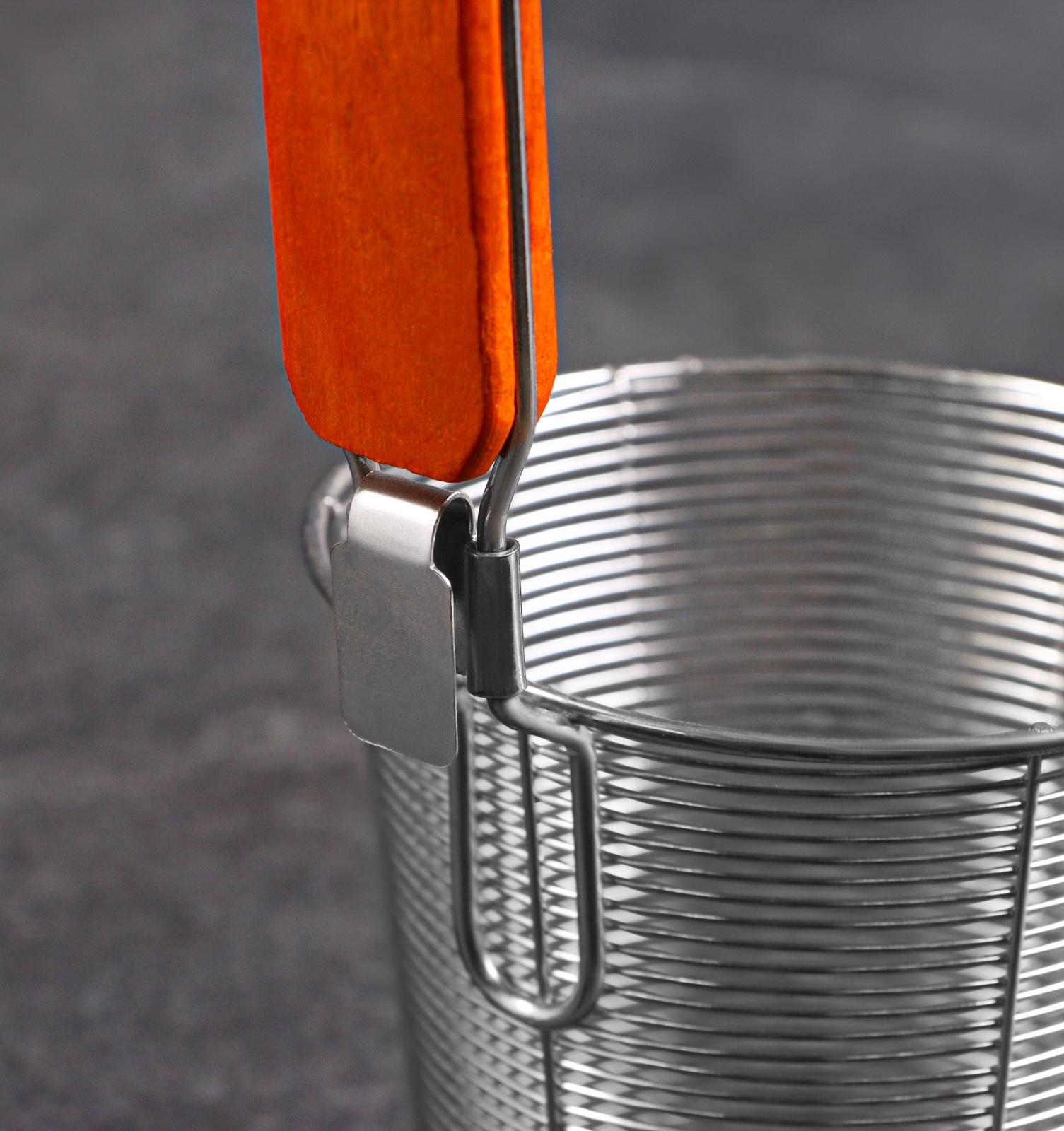 Корзинка для приготовления картошки фри, 34см, дерев ручка