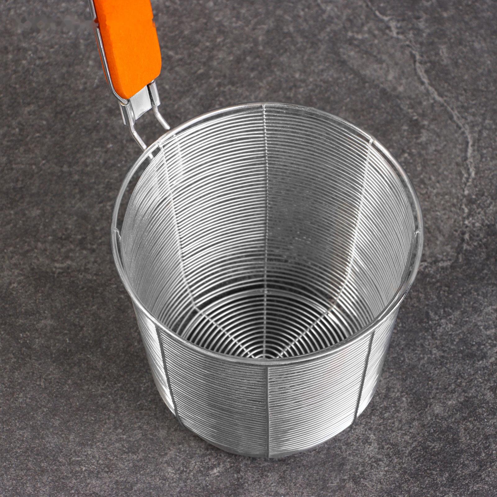 Корзинка для приготовления картошки фри, 34см, дерев ручка