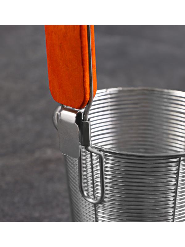 Корзинка для приготовления картошки фри, 34см, дерев ручка