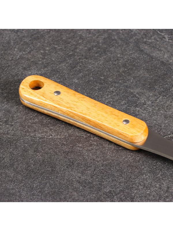 Шумовка для казана 45см, диаметр 18,5см, дерев ручка