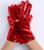 Карнавальнеый аксессуар- перчатки , цвет красный металлик,искусственная кожа