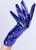 Карнавальнеый аксессуар- перчатки , цвет синий металлик,искусственная кожа