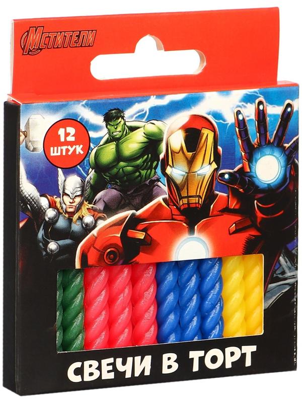 Набор витых свечей в торт 12 шт 