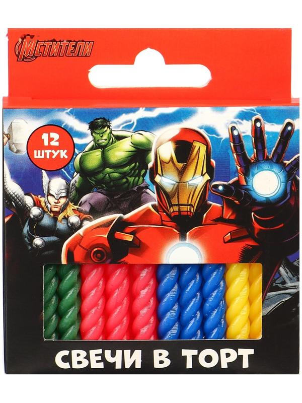 Набор витых свечей в торт 12 шт 