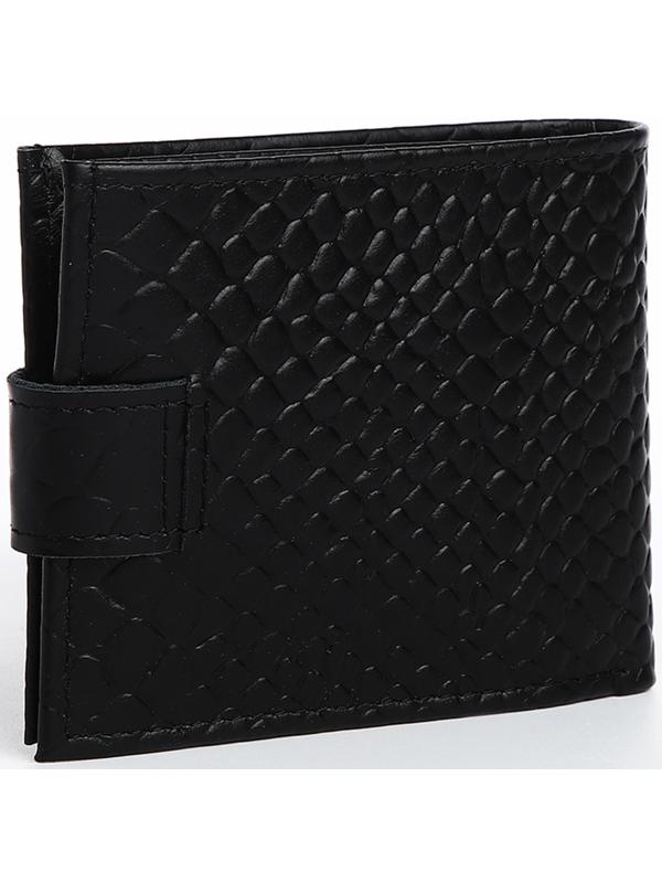 Кошелёк на кнопке, цвет чёрный