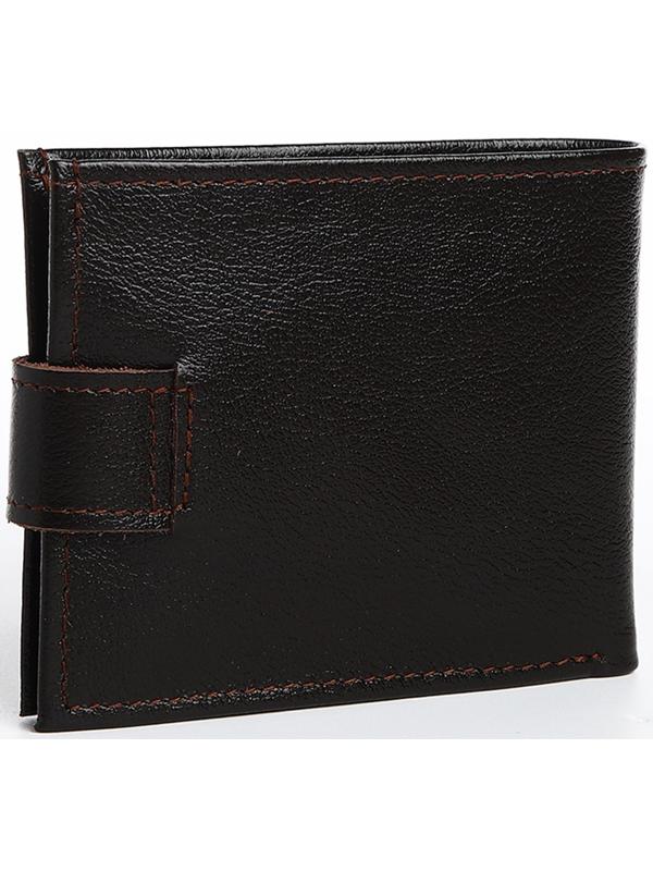 Портмоне на кнопке, для купюр, для карт, для монет, цвет коричневый