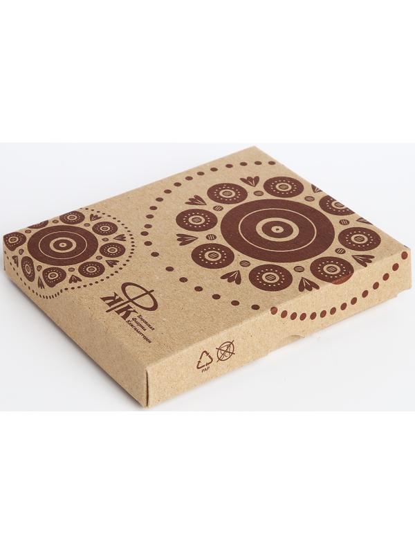 Портмоне на кнопке, для купюр, для карт, для монет, цвет коричневый