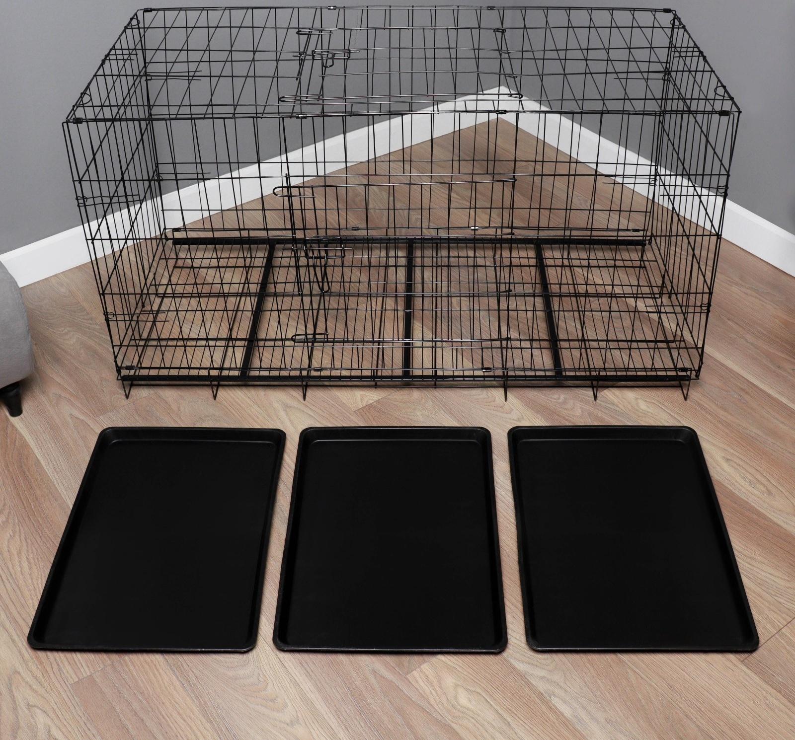 Клетка с люком для собак, 130 х 60 х 70 см, чёрная