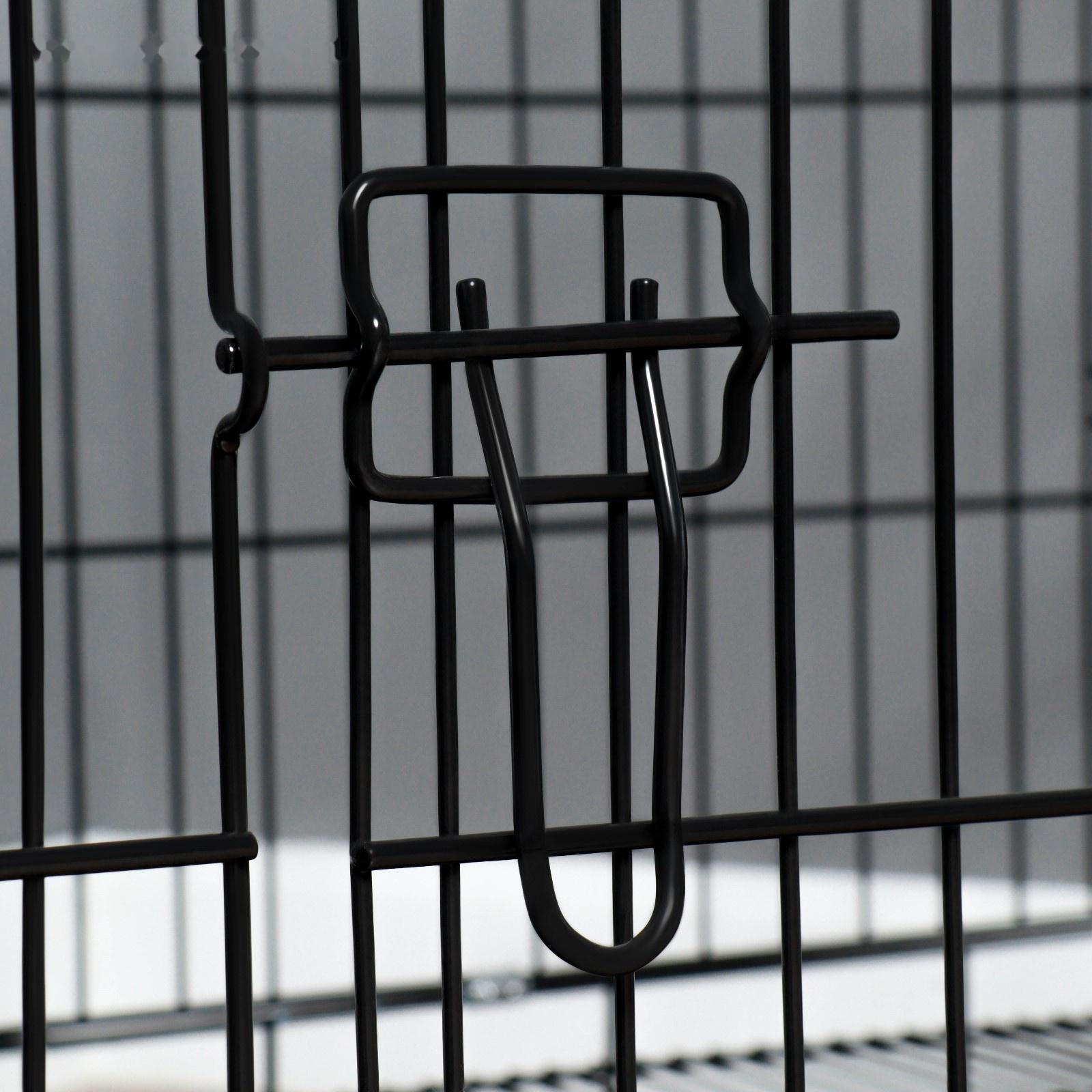 Клетка с люком для собак, 130 х 60 х 70 см, чёрная