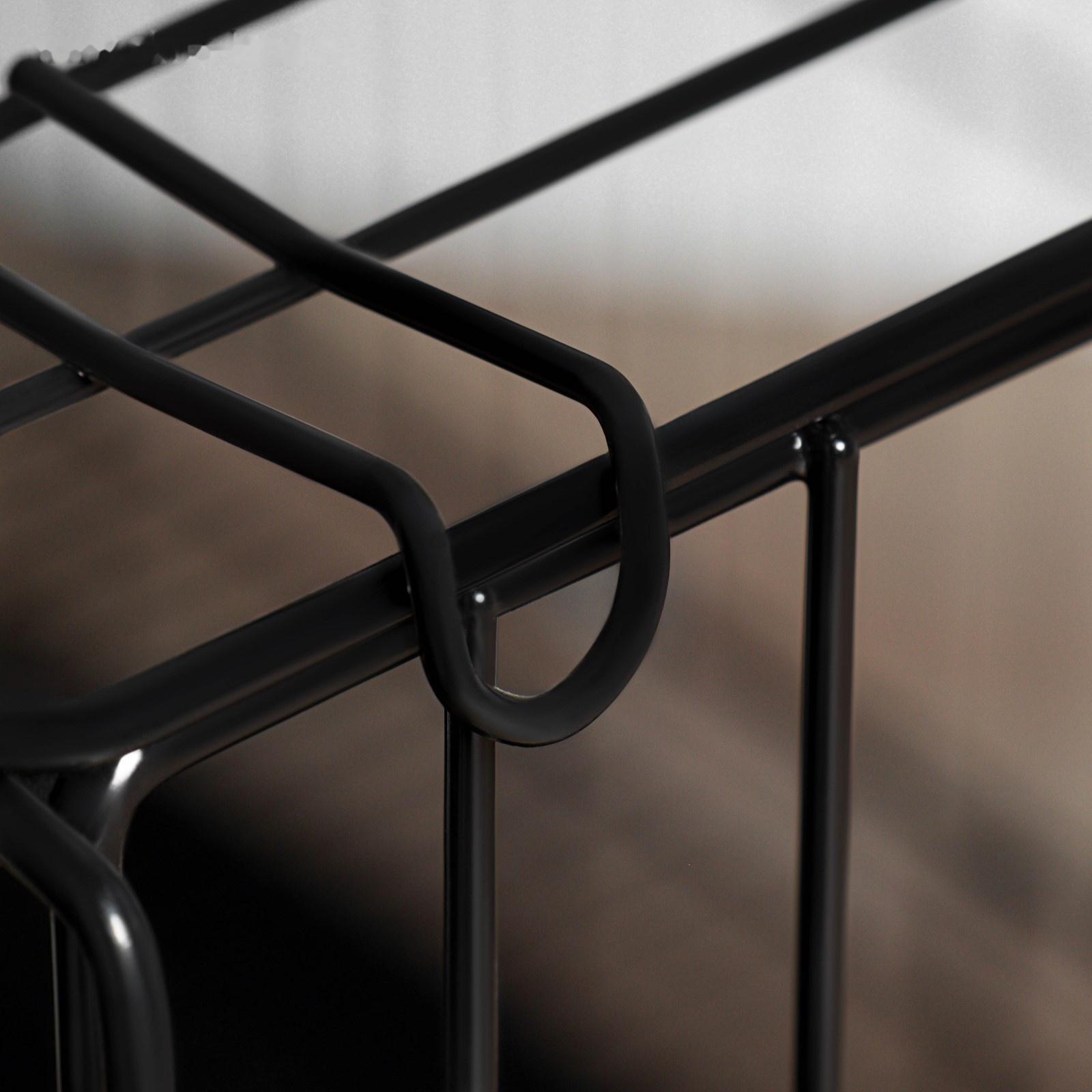 Клетка с люком для собак, 130 х 60 х 70 см, чёрная