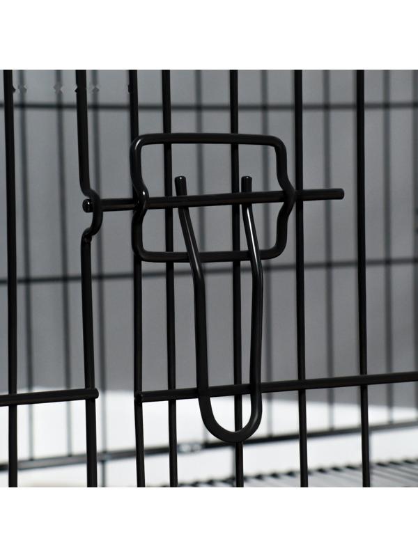 Клетка с люком для собак, 130 х 60 х 70 см, чёрная