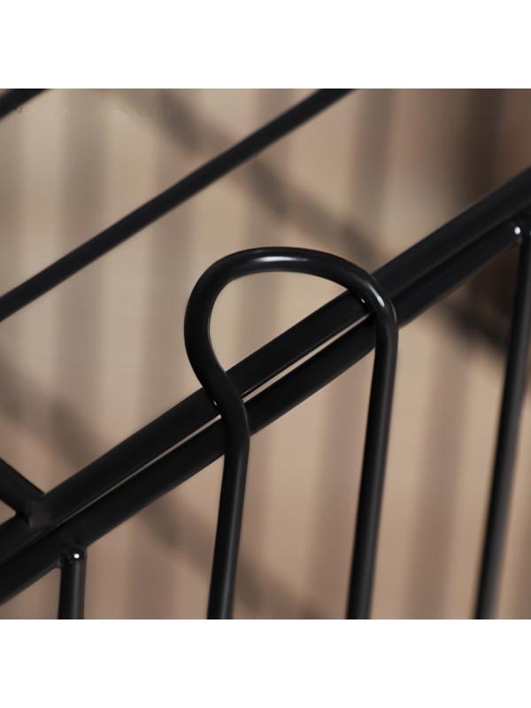 Клетка с люком для собак, 130 х 60 х 70 см, чёрная