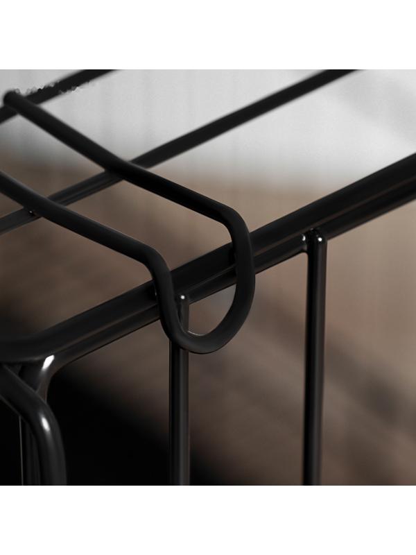 Клетка с люком для собак, 130 х 60 х 70 см, чёрная