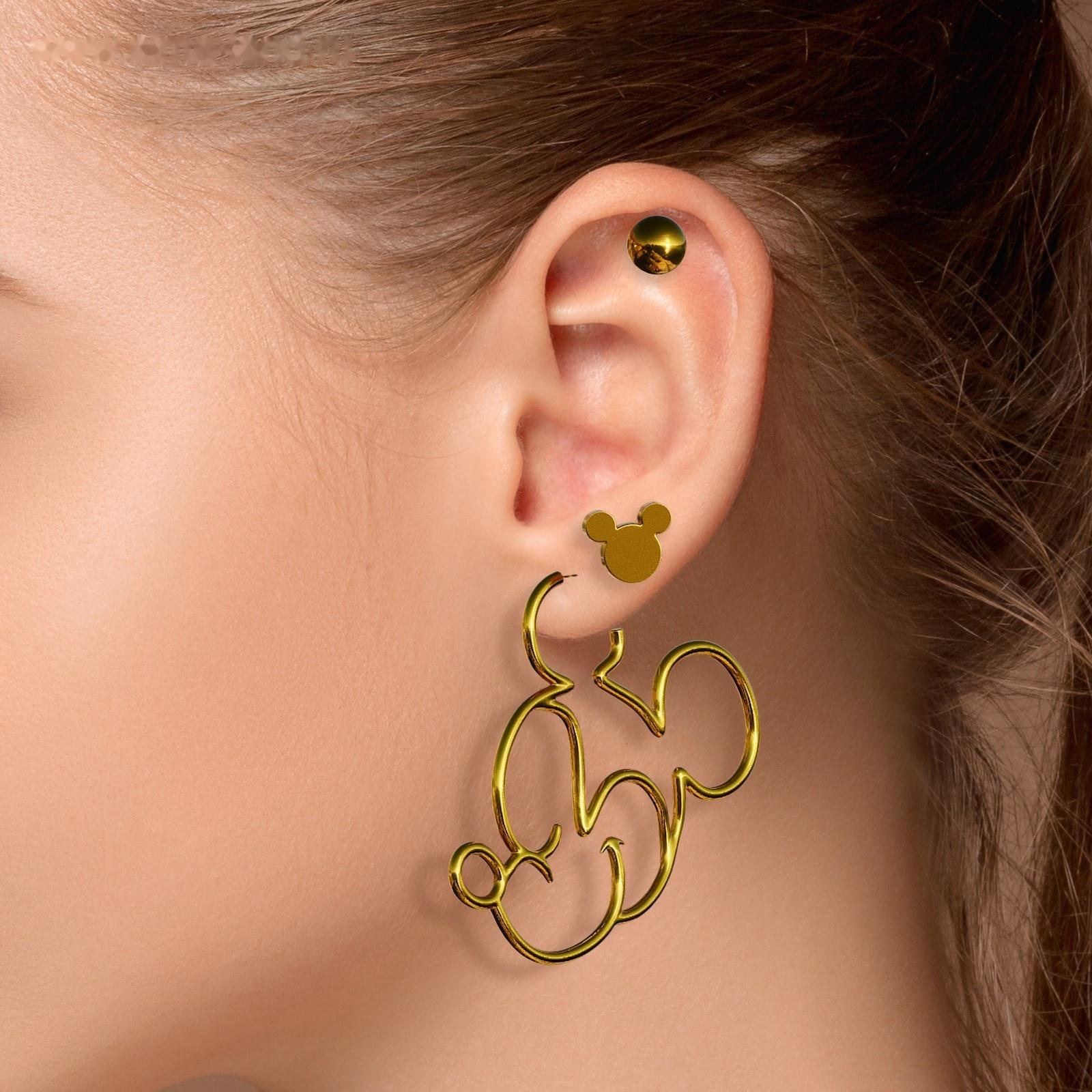 Серьги набор, 3 пары, цвет золотой 