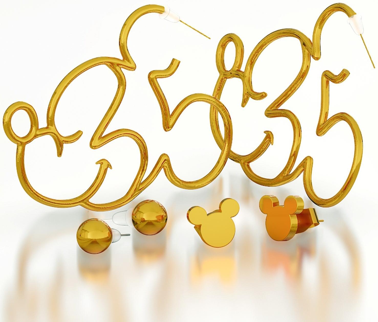 Серьги набор, 3 пары, цвет золотой 