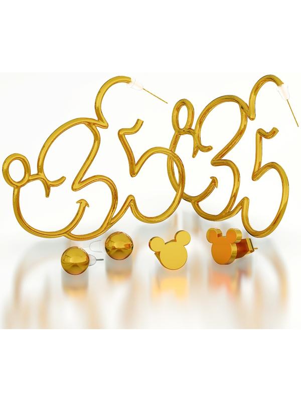 Серьги набор, 3 пары, цвет золотой 